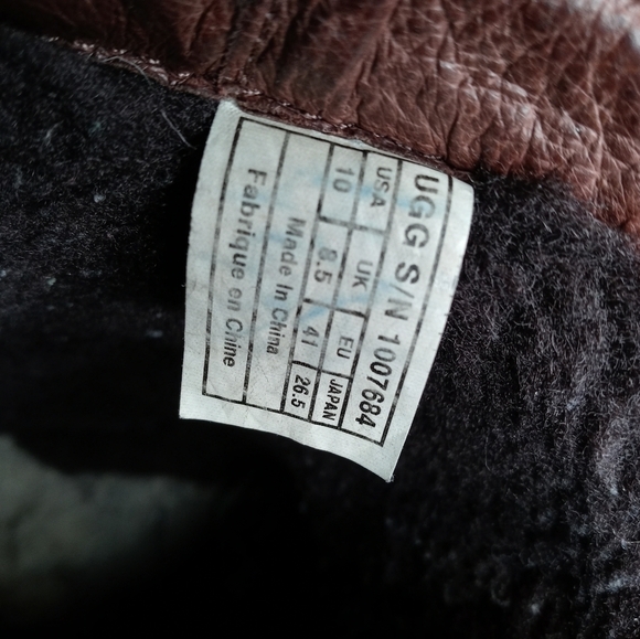 UGG VILET BROWN SUEDE SHEEPSKIN TOSCANA Faux Fur CUFF CRYSTAL BLING BOOTS, US wo - Picture 7 of 11